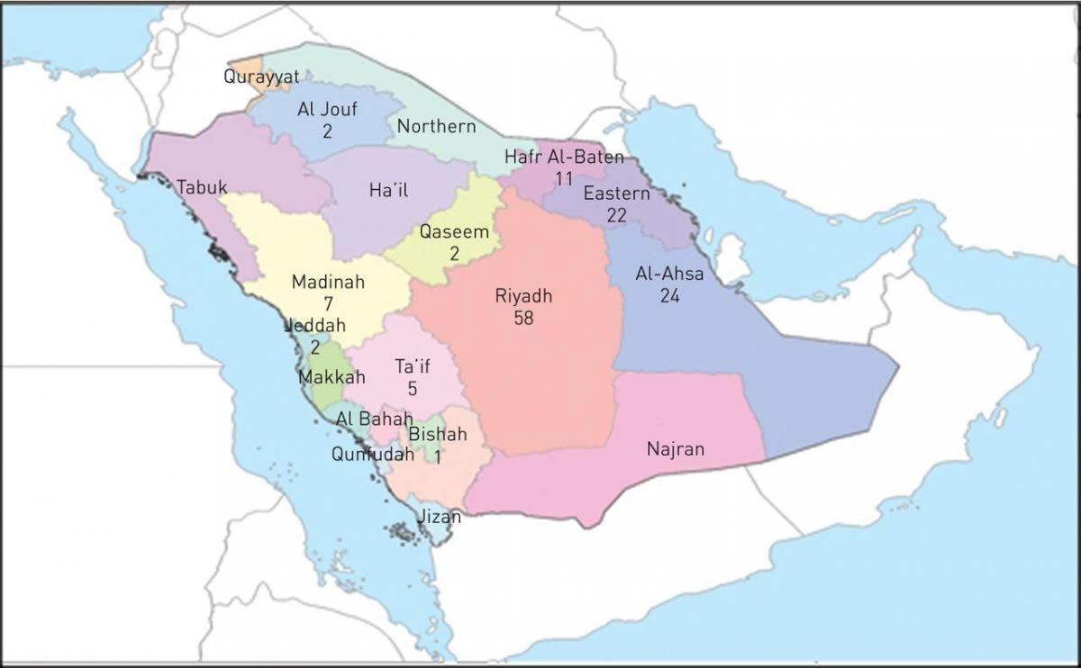 Карта на al ahsa Саудитска Арабия