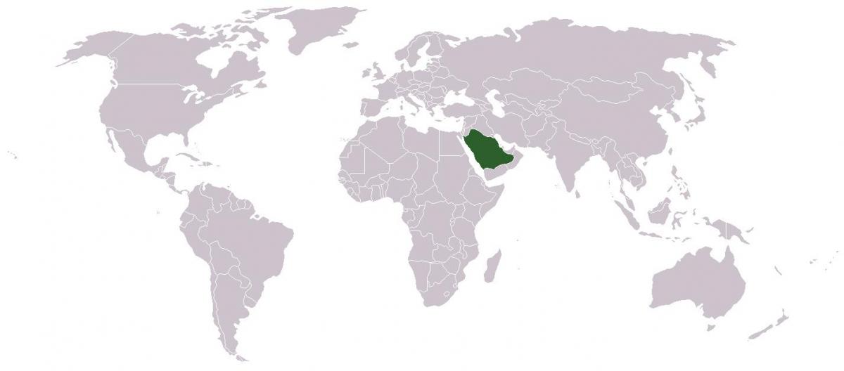 Саудитска Арабия върху картата на света