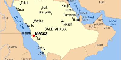Карта Мека в Саудитска Арабия