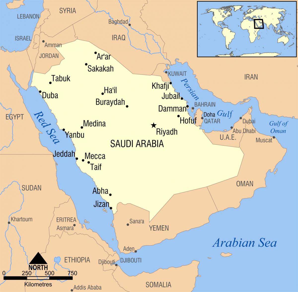 Рияд К картата