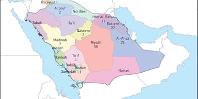 Карта на al ahsa Саудитска Арабия